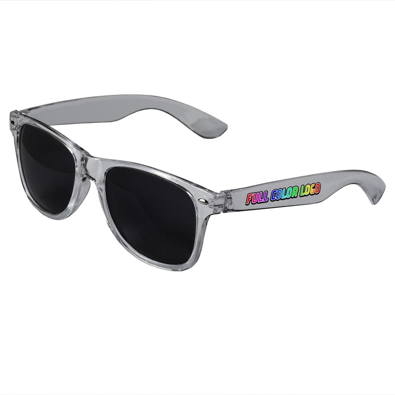 Retro Tinted Lens Sunglasses - Clear