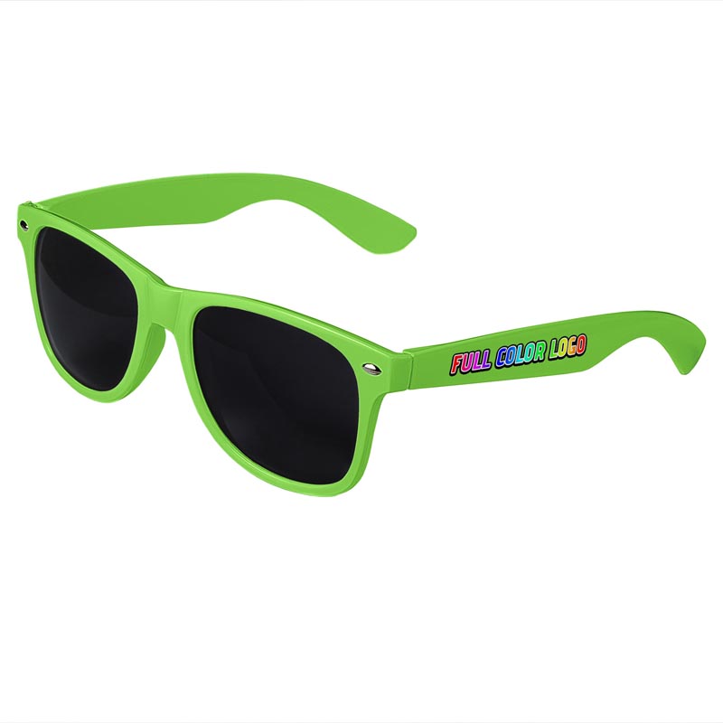 Retro Tinted Lens Sunglasses - Green
