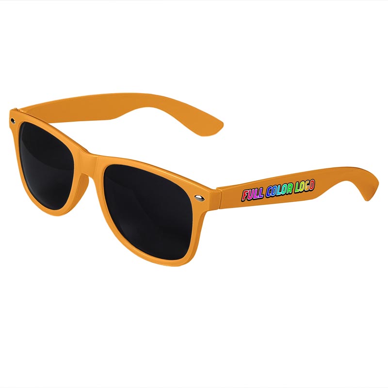 Retro Tinted Lens Sunglasses - Orange