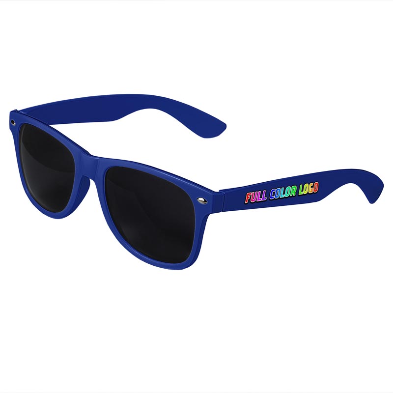 Retro Tinted Lens Sunglasses - Royal-Blue