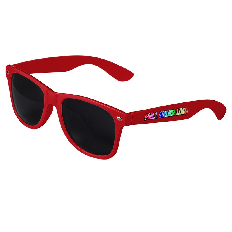 Retro Tinted Lens Sunglasses - Red