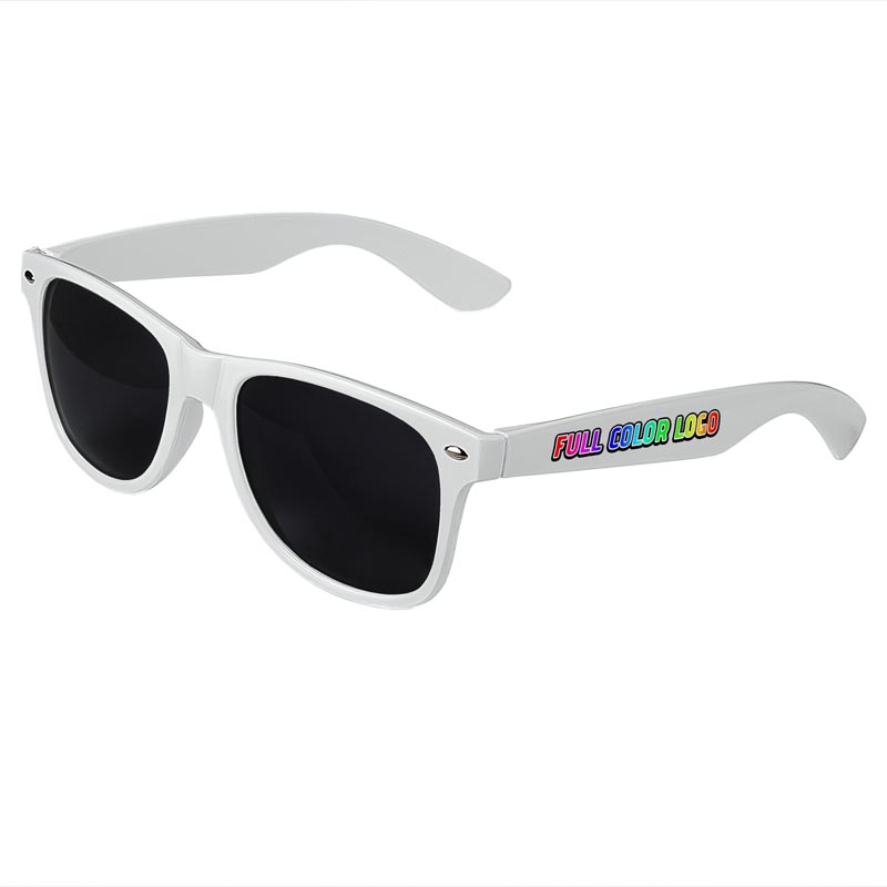 Retro Tinted Lens Sunglasses - White