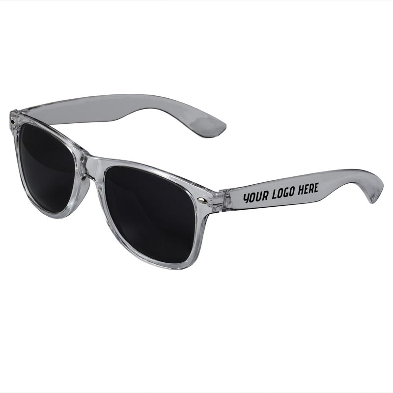 Retro Tinted Lens Sunglasses - Clear