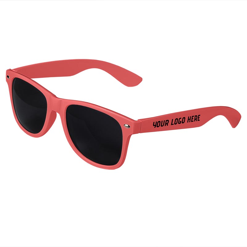 Retro Tinted Lens Sunglasses - Coral