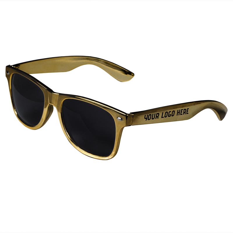 Retro Tinted Lens Sunglasses - Gold