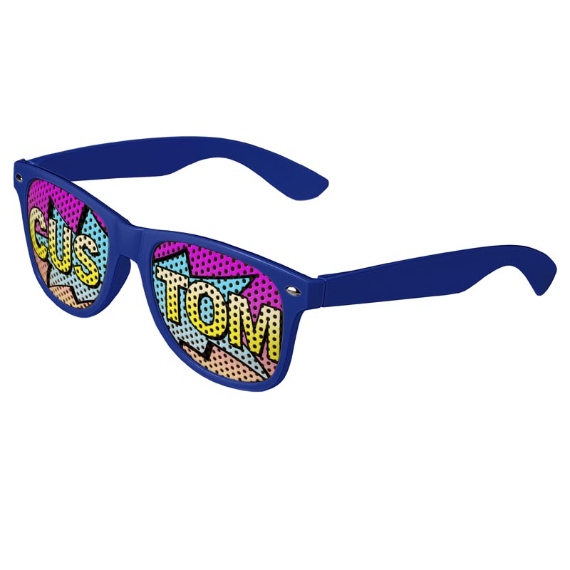 Logo Lenses Custom Printed Tinted Lenses Retro Sunglasses Coral