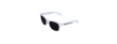 White Front - White Retro 2 Tone Sunglasses with Full-Color Side Arm Printing Customization