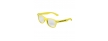 Yellow Retro Kids Clear Lenses with 1 Color Side Arm Printing Customization