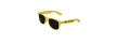 Yellow Retro Sunglasses with 1 Color Side Arm Printing Customization