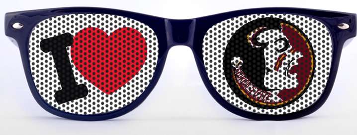 I Love FSU seminole - Football sunglasses