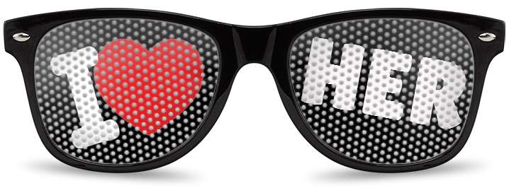 I Love Her Logo Lenses