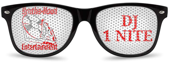 DJ 1 Nite Deejay Logo Lenses